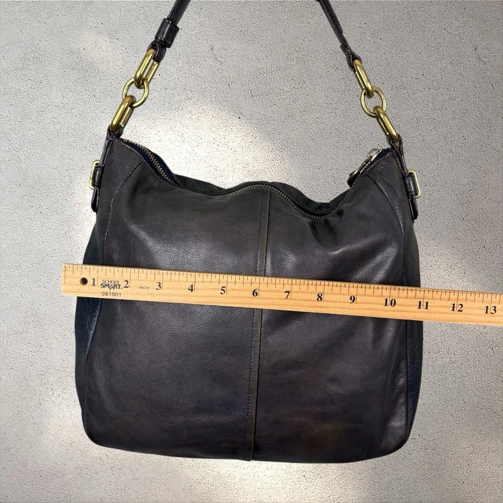 COACH Ashlyn Chelsea Dark Navy Teal Hobo Shoulder Hobo Bag Purse F17816